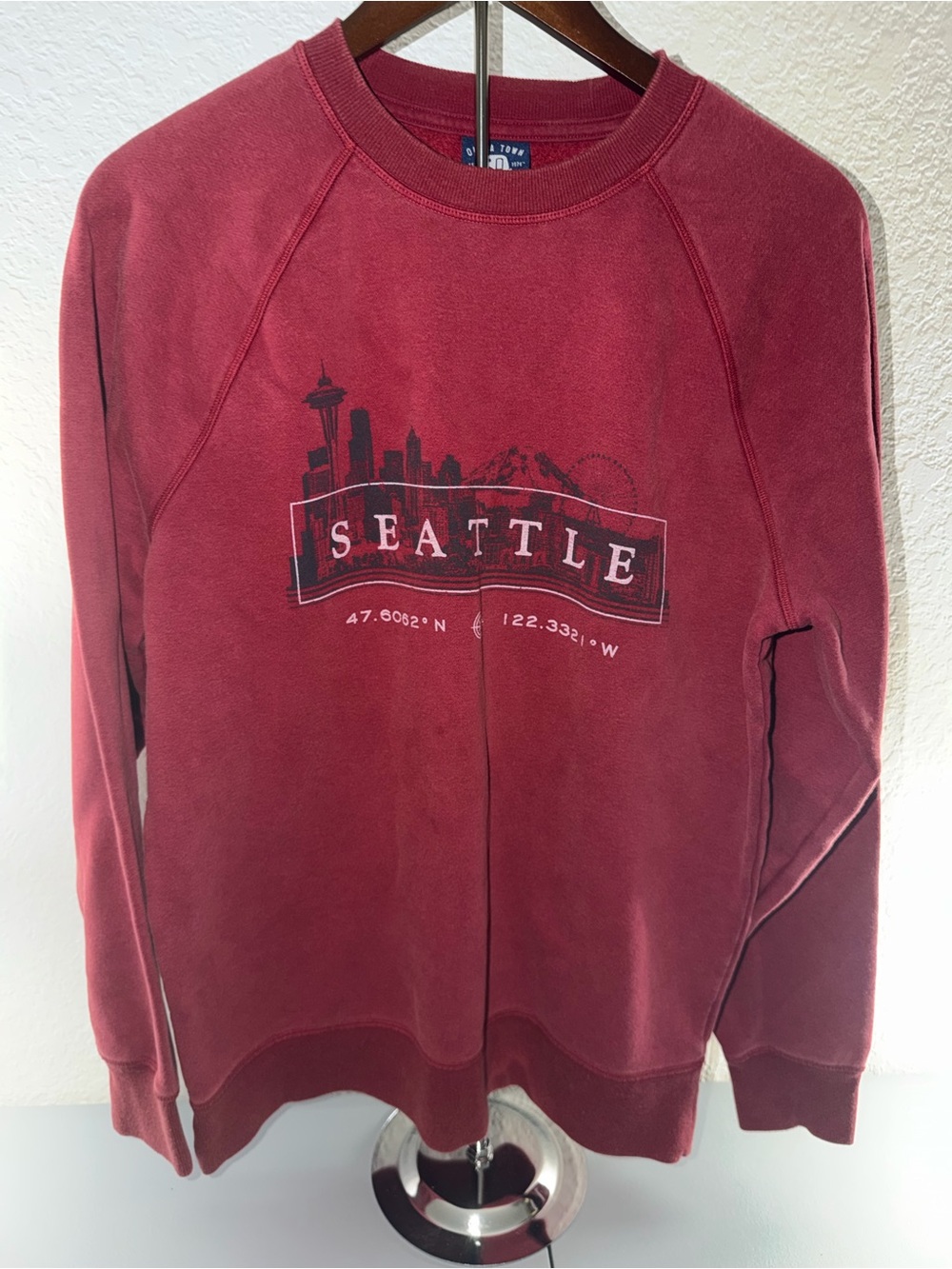 Gear For Sports Burgundy Seattle Crewneck Sweatshirt